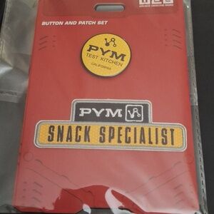 NEW Avengers Campus Stark Industries + PYM Test Kitchen Button & Patch Set of 2